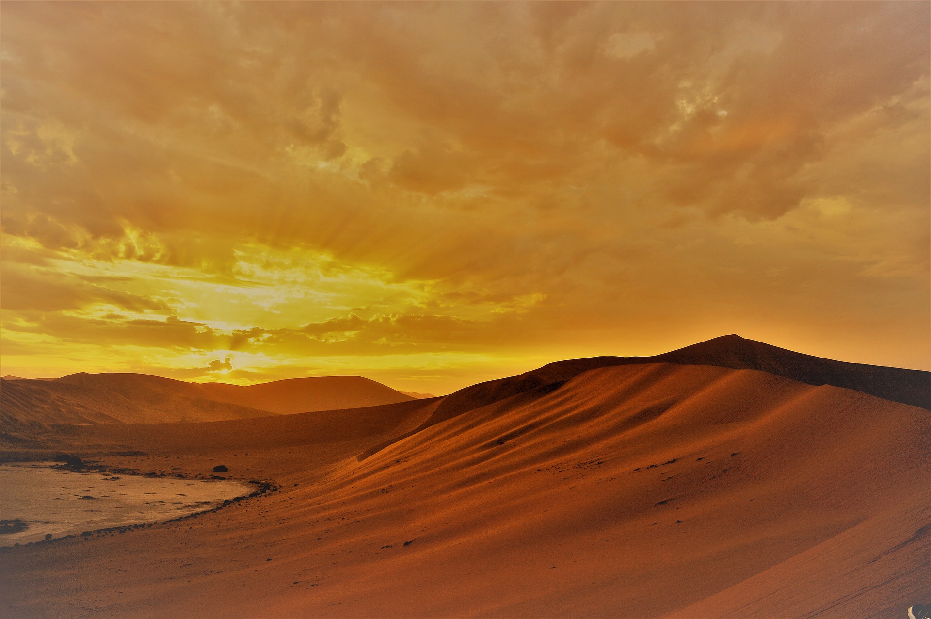 tramonto in Namibia